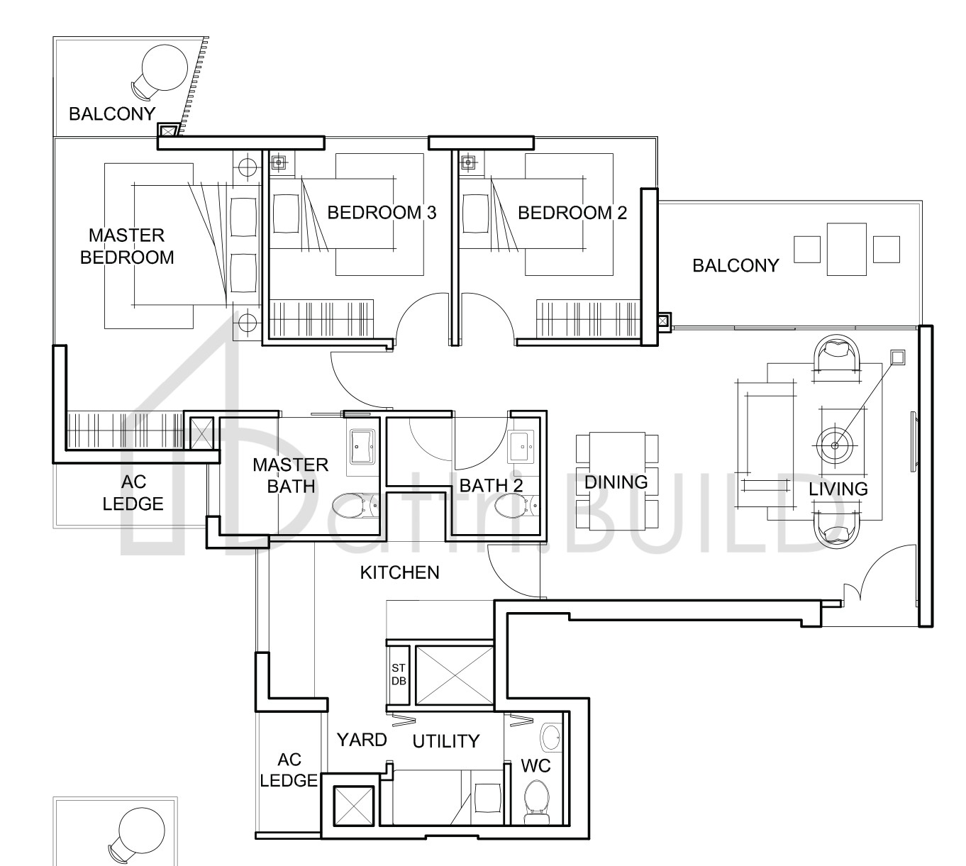 FORESQUE RESIDENCES C2 floorplan (watermarked)
