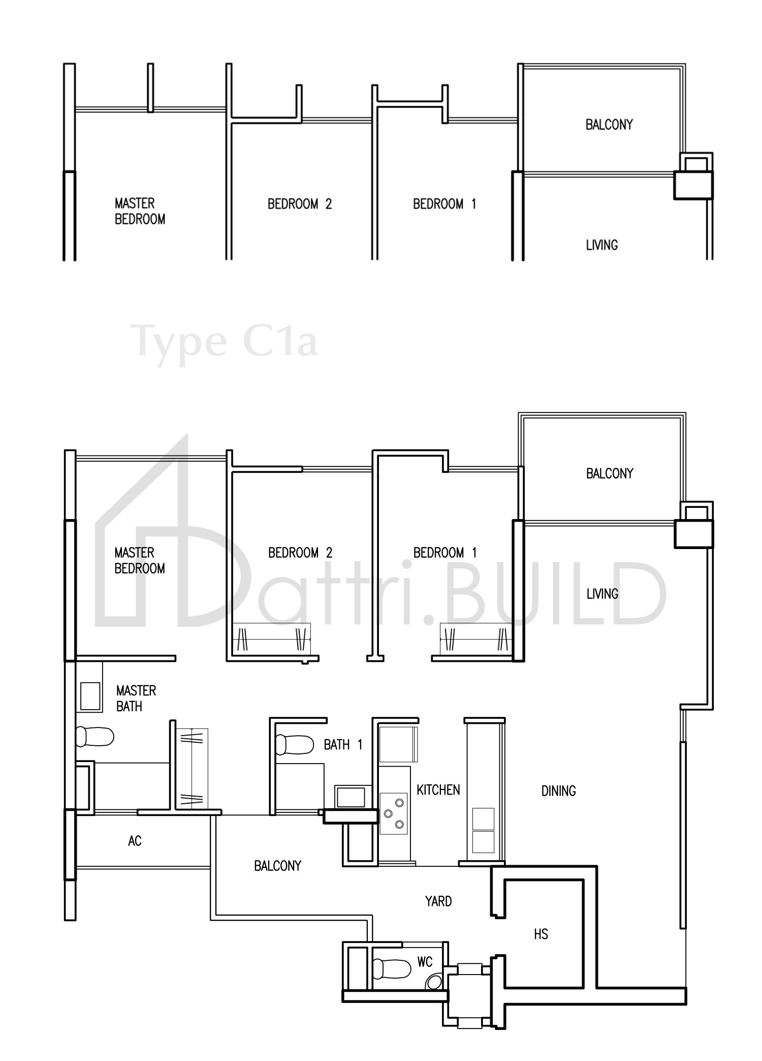 PARC VERA C1a floorplan (watermarked)