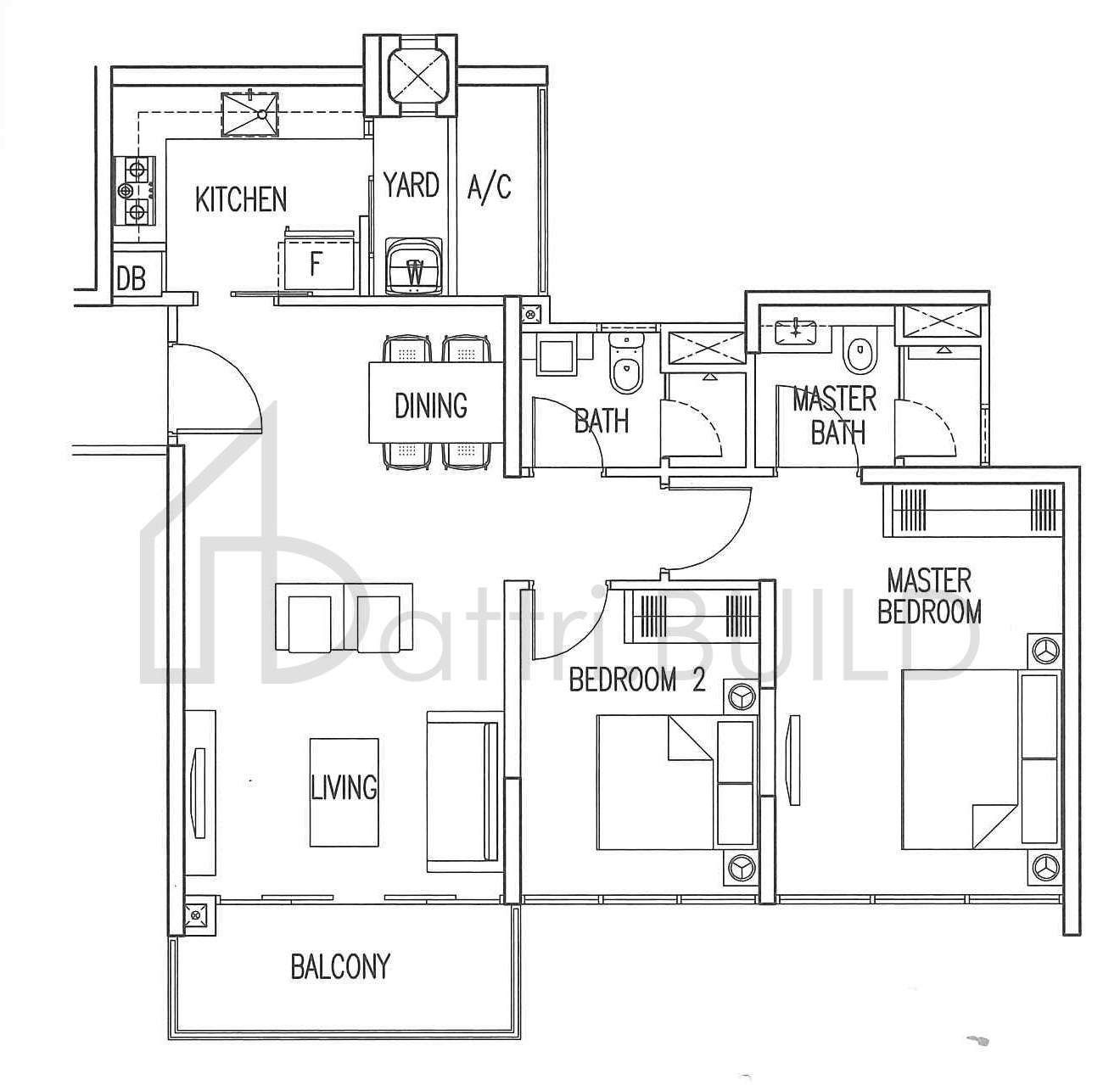 MY MANHATTAN B2a floorplan (watermarked)