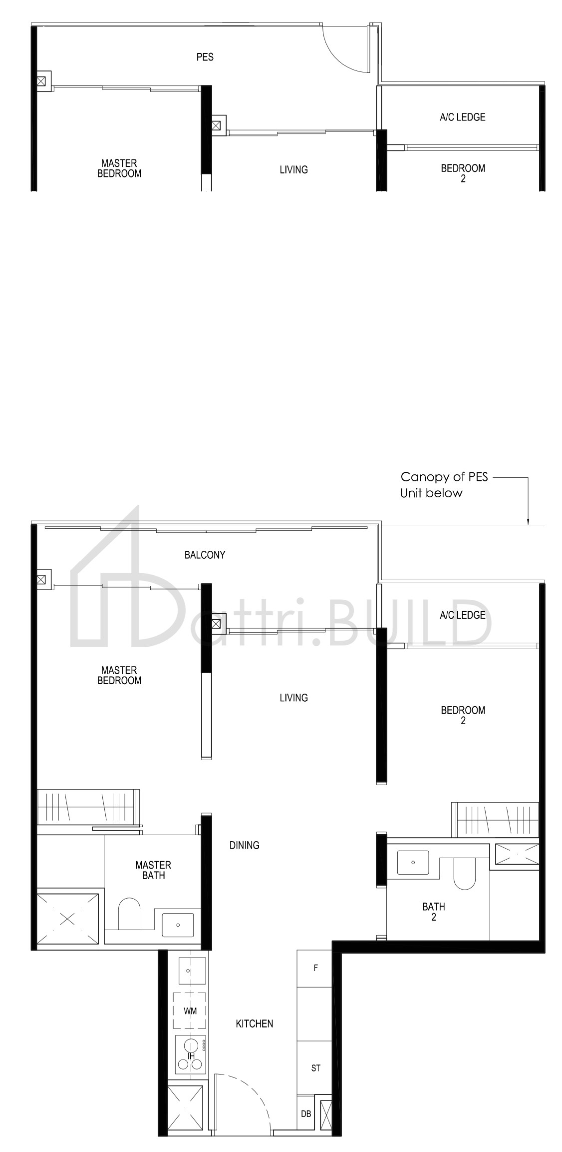 DAINTREE RESIDENCE B3-P floorplan (watermarked)