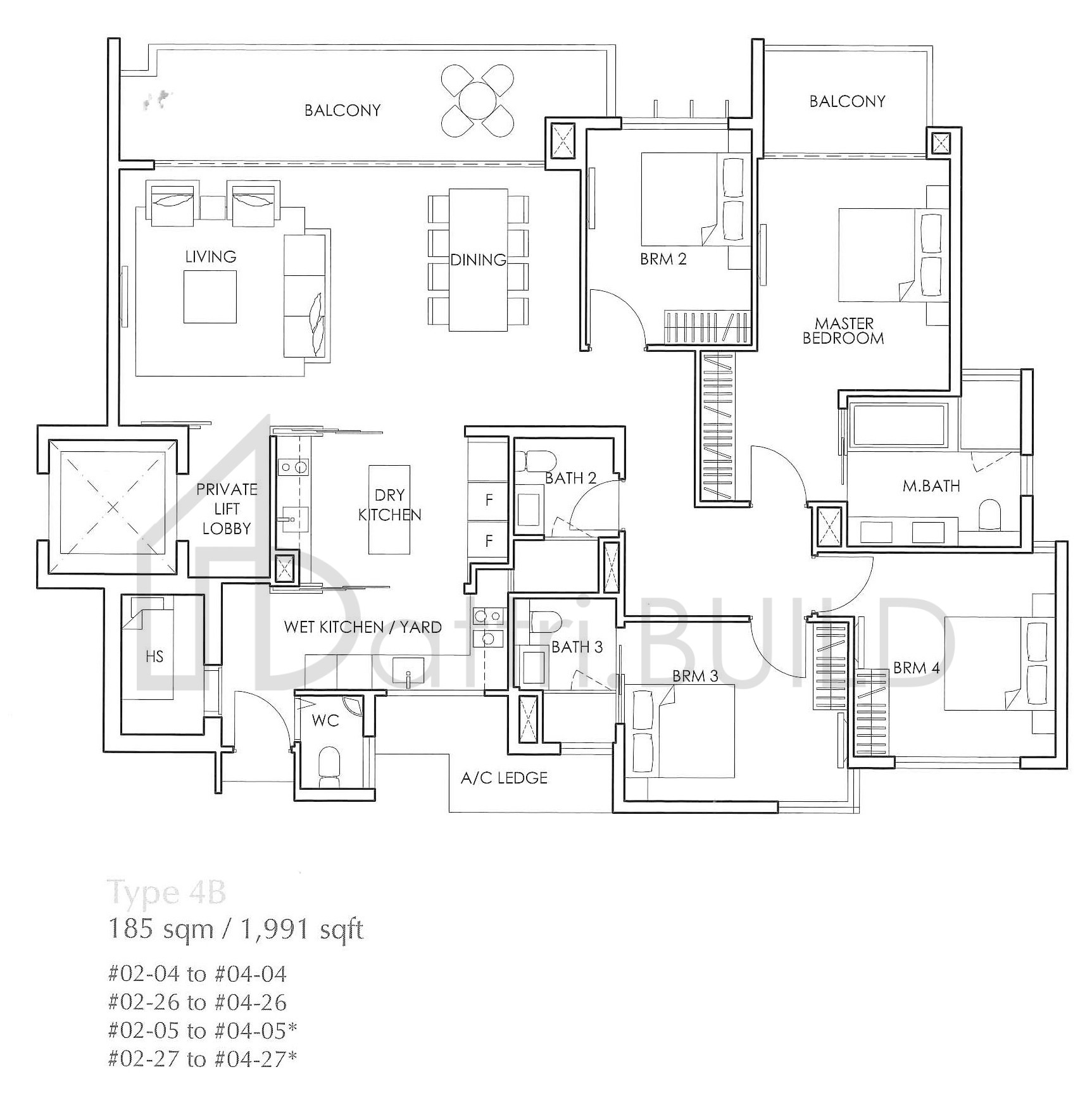 THE GLYNDEBOURNE 4B floorplan (watermarked)