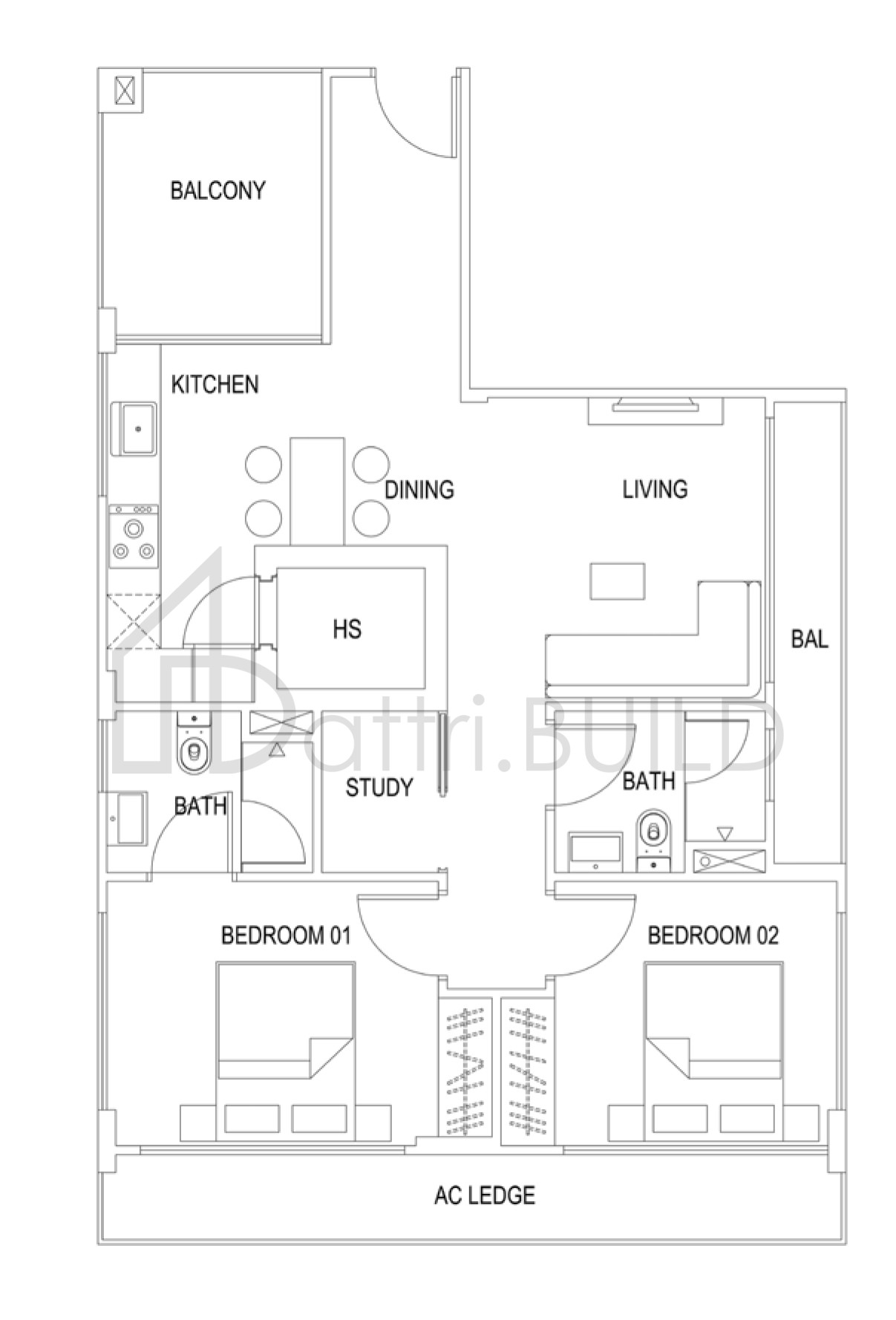 SHIRO B1 floorplan (watermarked)