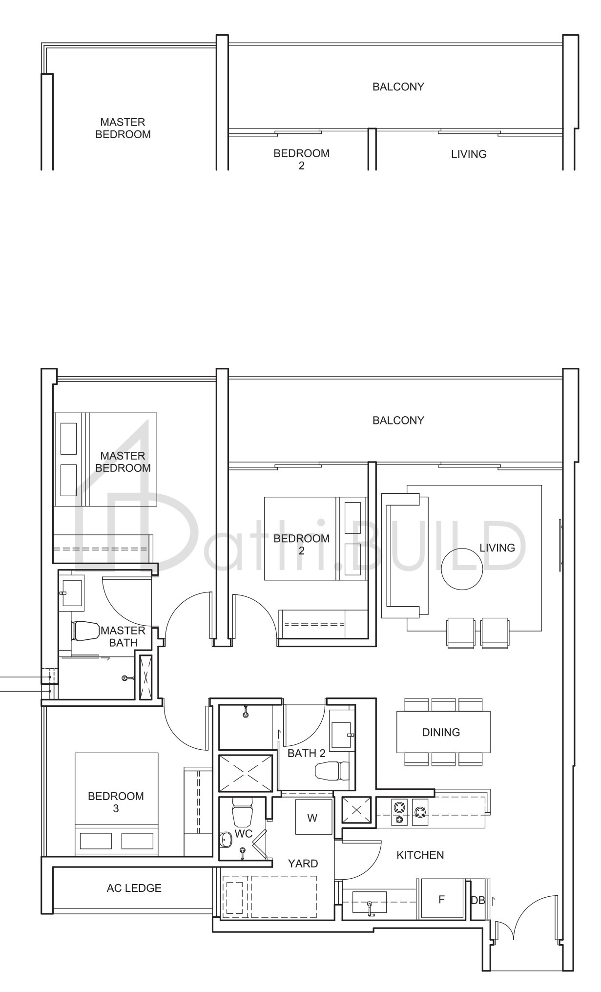 THE VENUE RESIDENCES C1a floorplan (watermarked)
