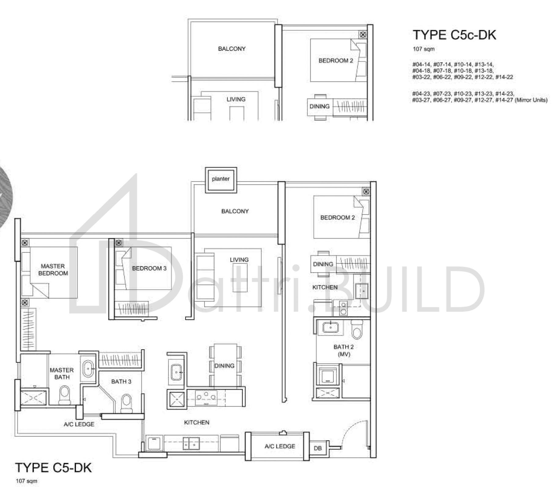 THE SANTORINI C5c-DK floorplan (watermarked)