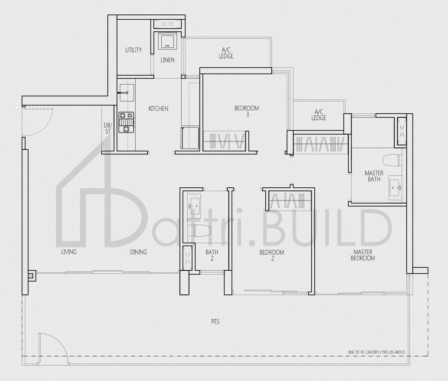 Q BAY RESIDENCES Cc1p floorplan (watermarked)