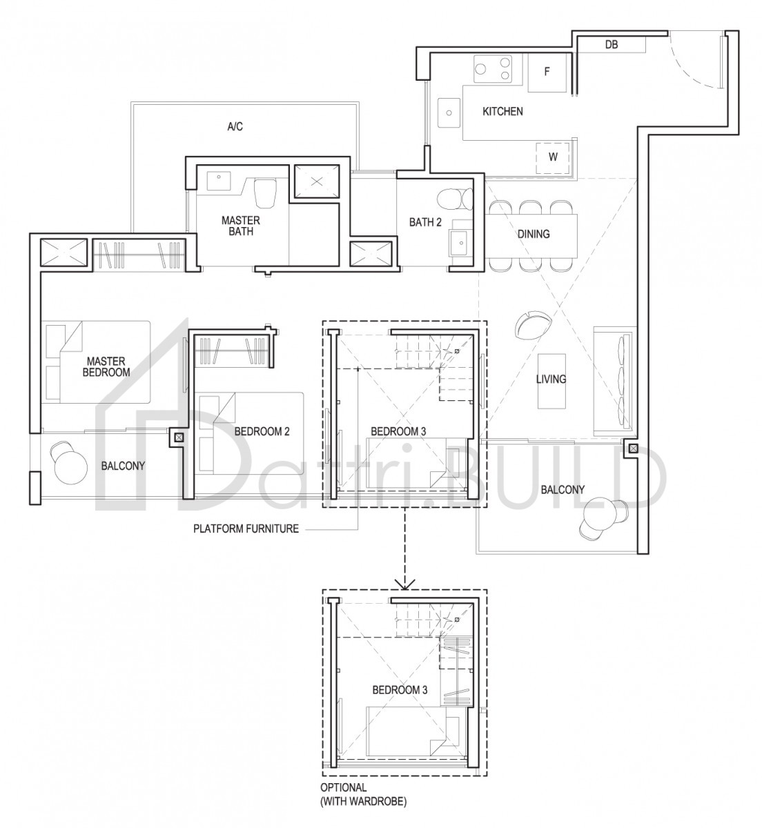 GRANDEUR PARK RESIDENCES 3c1g-ph floorplan (watermarked)