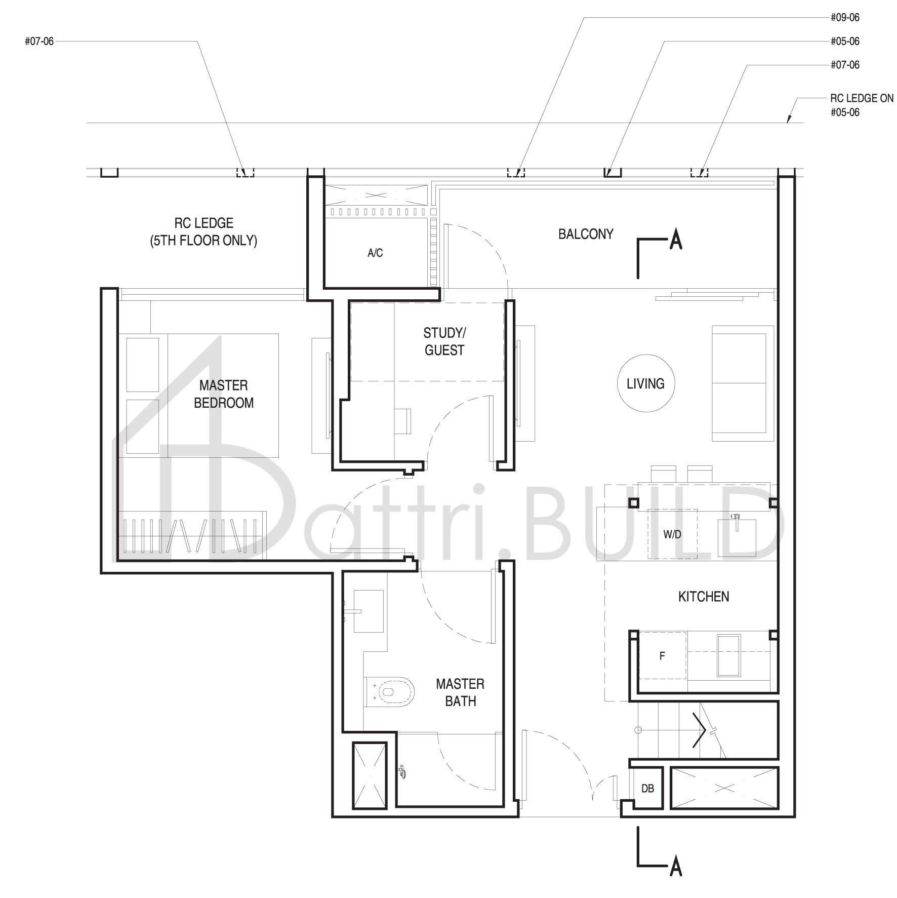 UP@ROBERTSON QUAY B1b floorplan (watermarked)