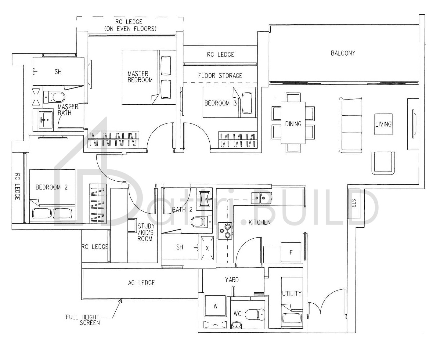 H2O RESIDENCES E2 floorplan (watermarked)
