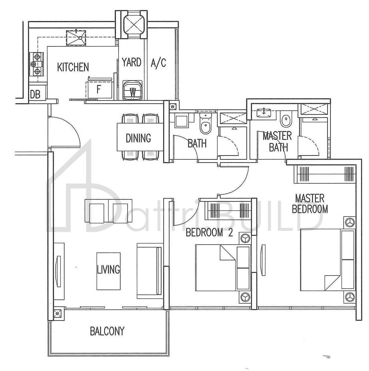 MY MANHATTAN B2a-P floorplan (watermarked)