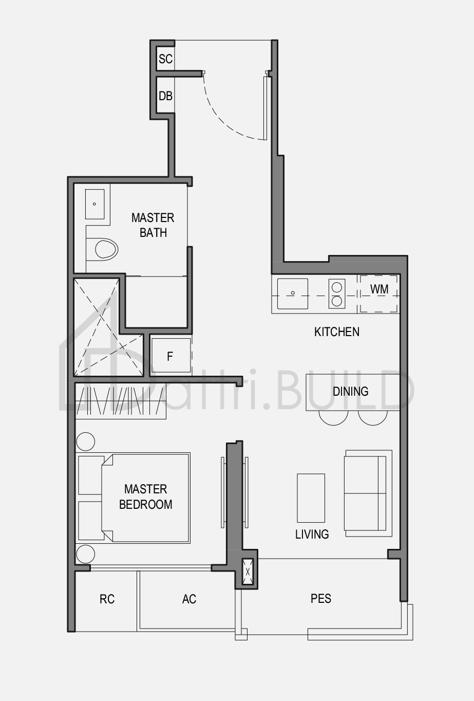 PARC BOTANNIA 1BR4-P floorplan (watermarked)
