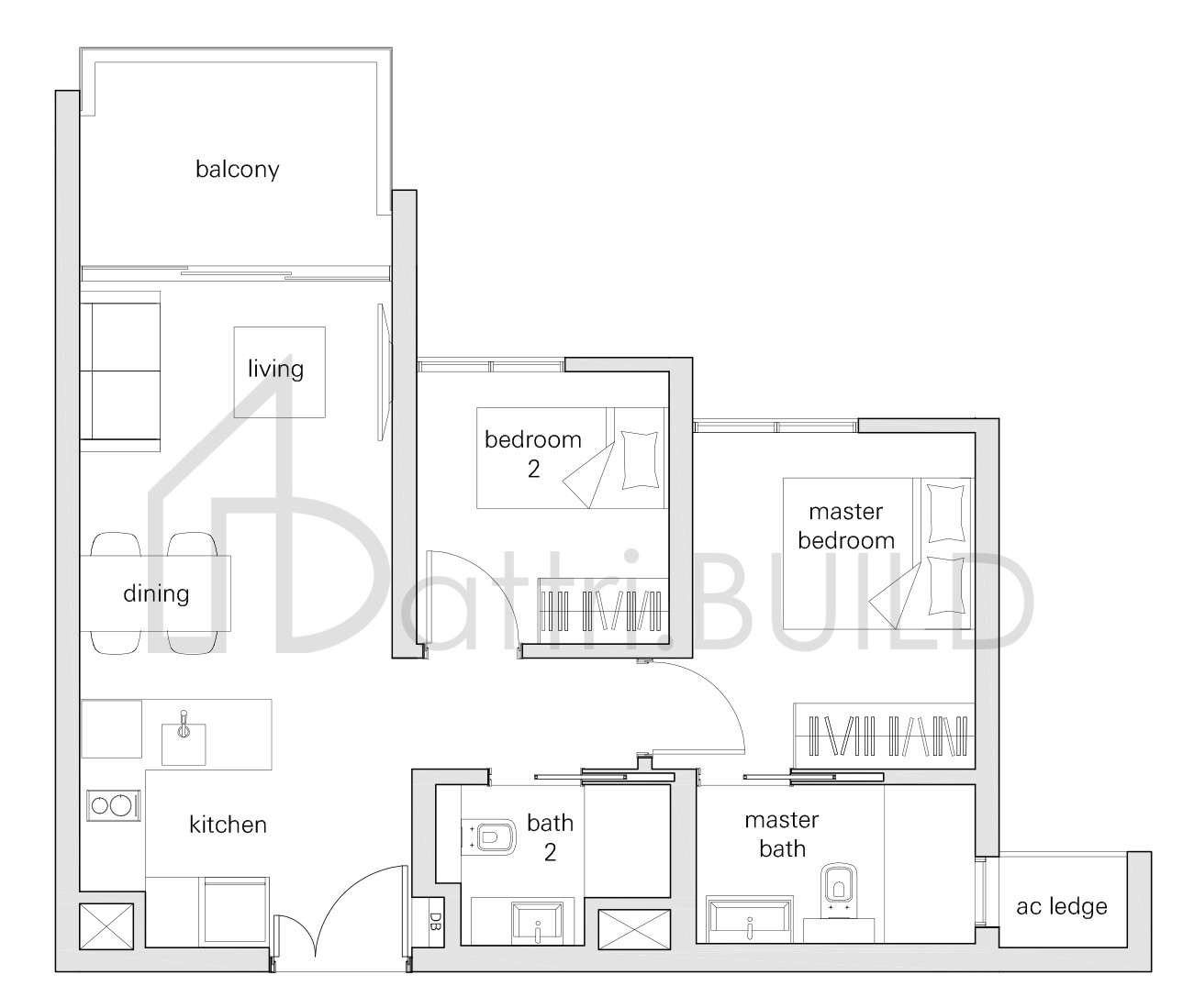 THE PANORAMA 2b floorplan (watermarked)