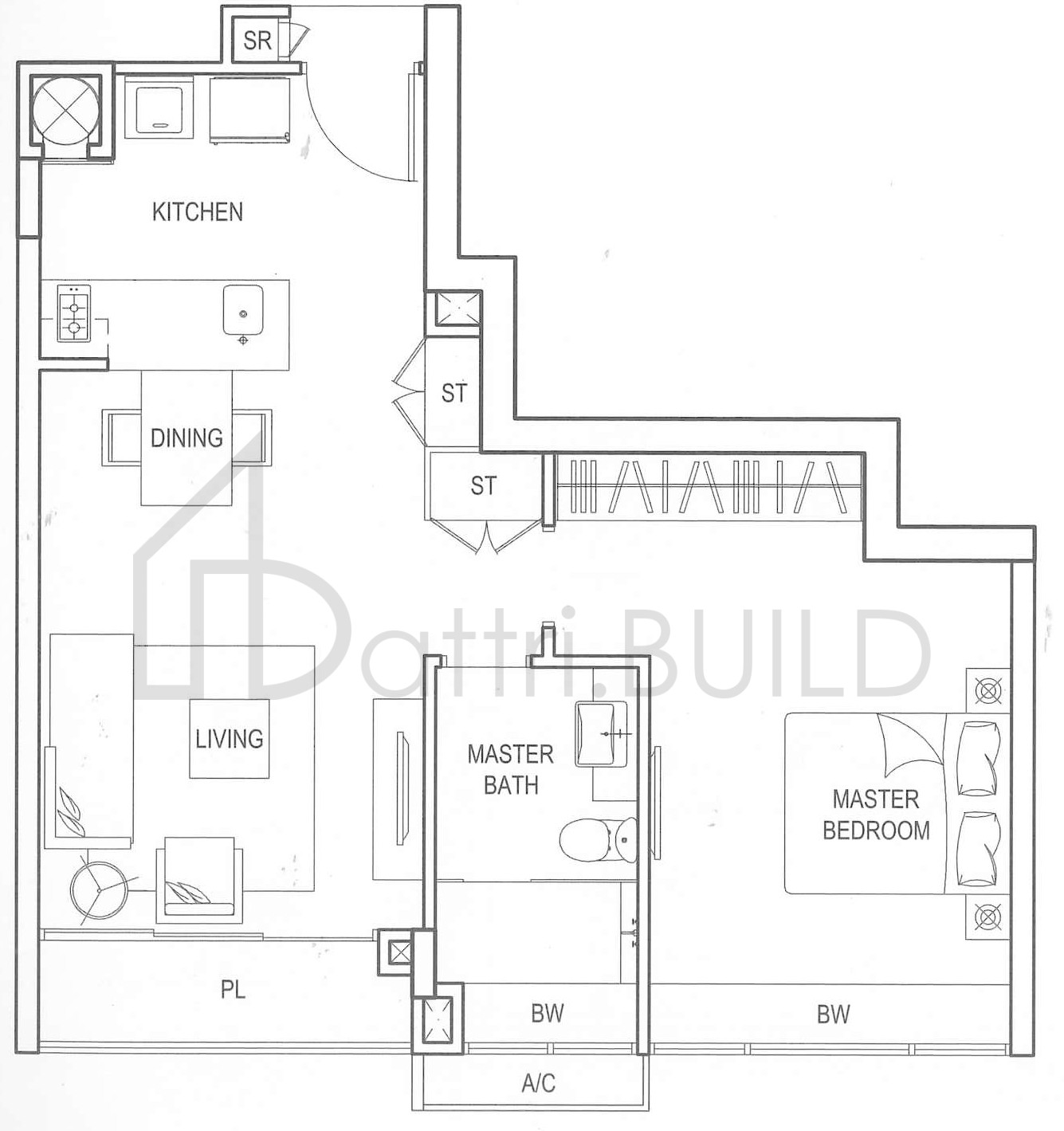 CLEMENTIWOODS CONDOMINIUM A2 floorplan (watermarked)