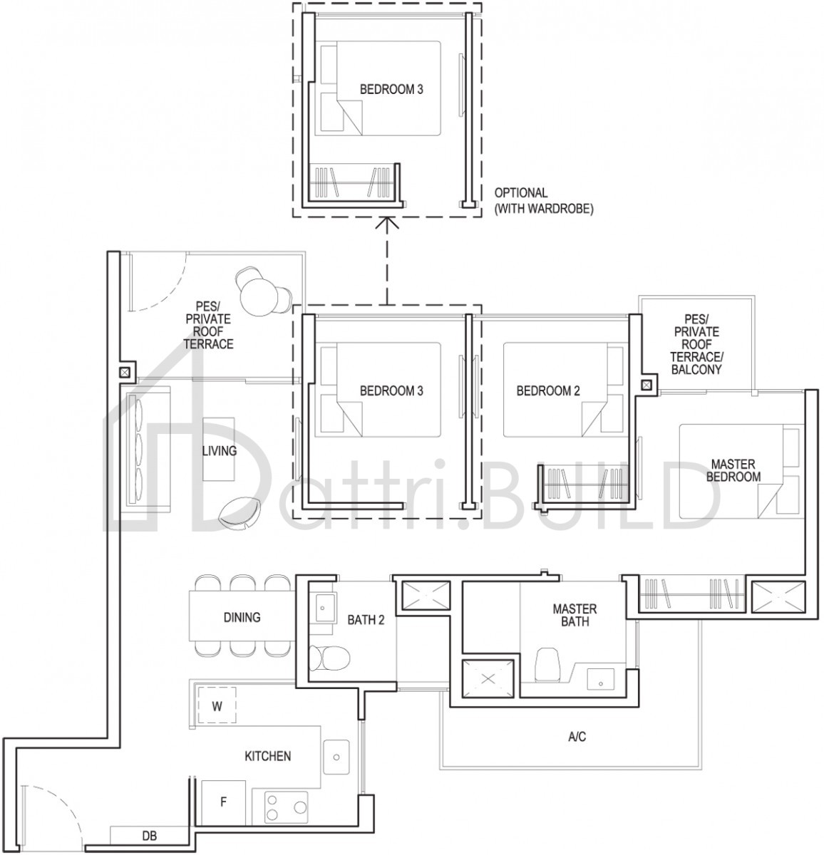 GRANDEUR PARK RESIDENCES 3C1C-G floorplan (watermarked)