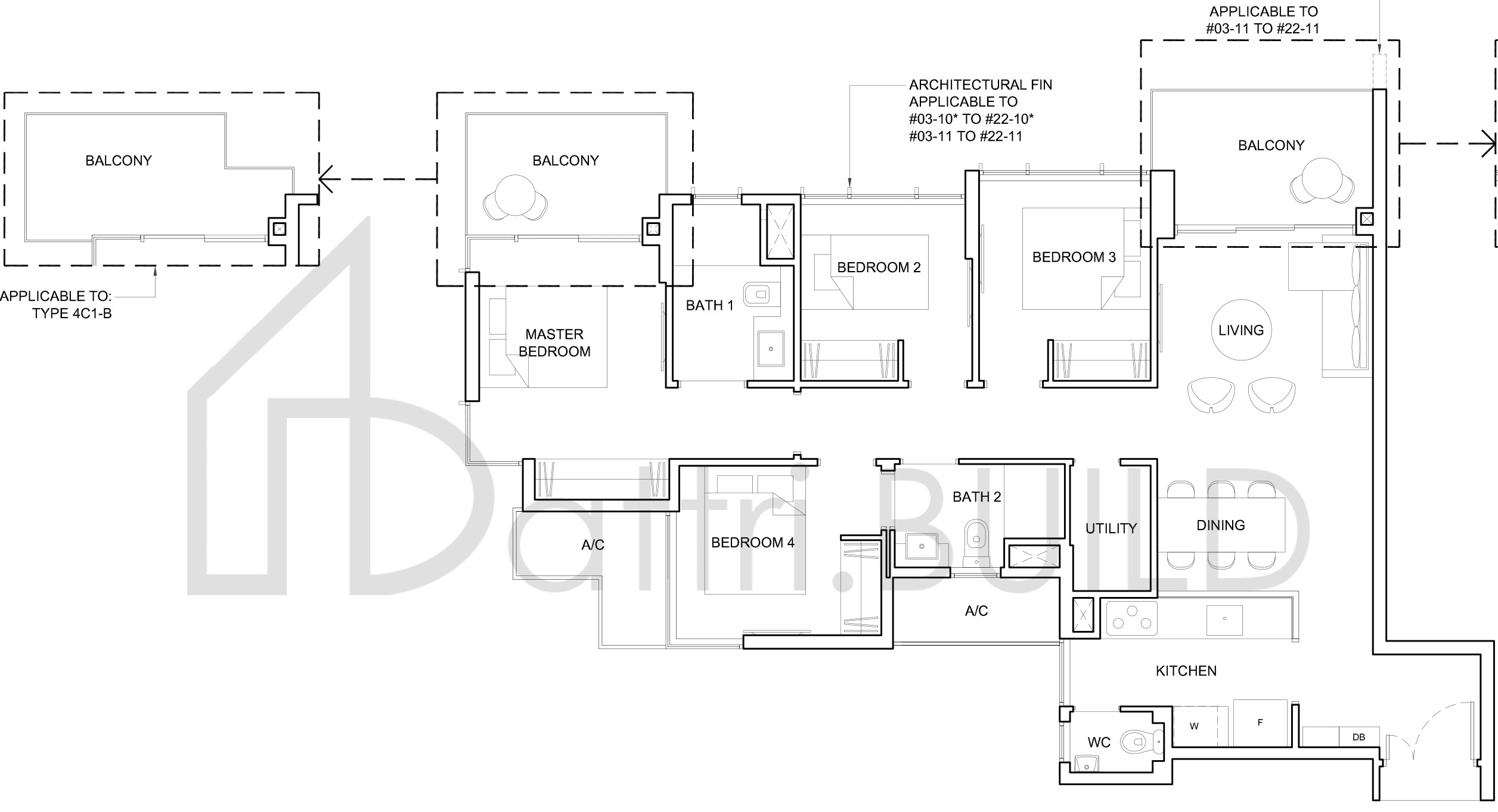 HIGH PARK RESIDENCES 4C1-B floorplan (watermarked)
