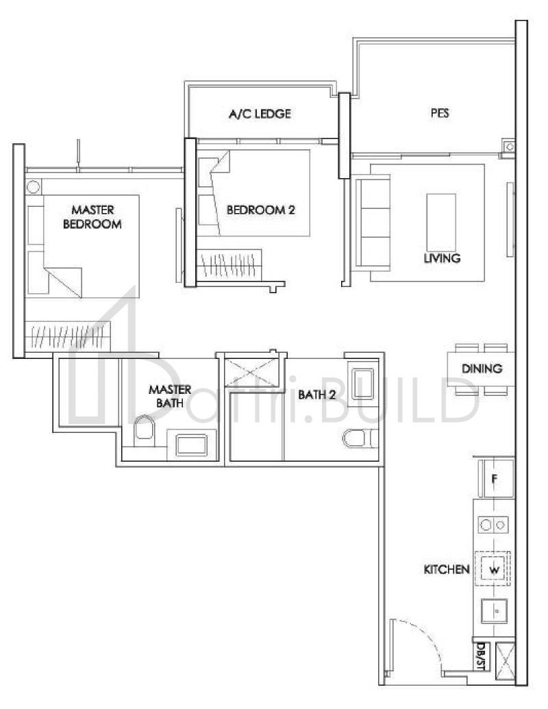 THE ALPS RESIDENCES B1-P floorplan (watermarked)