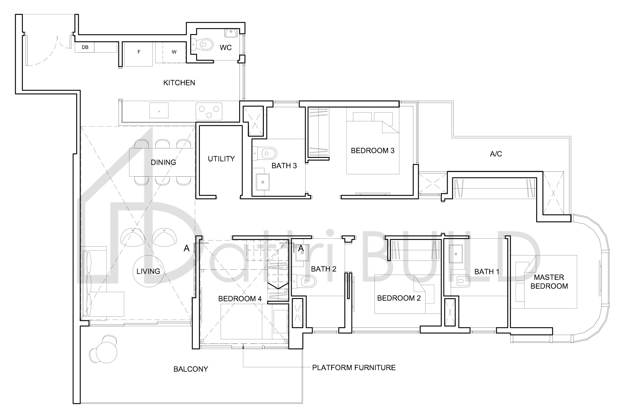 HIGH PARK RESIDENCES 4D2-PH floorplan (watermarked)