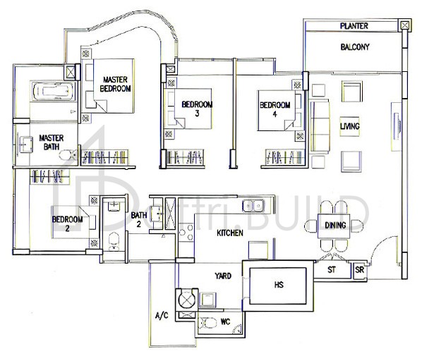 THE CALROSE C1 floorplan (watermarked)