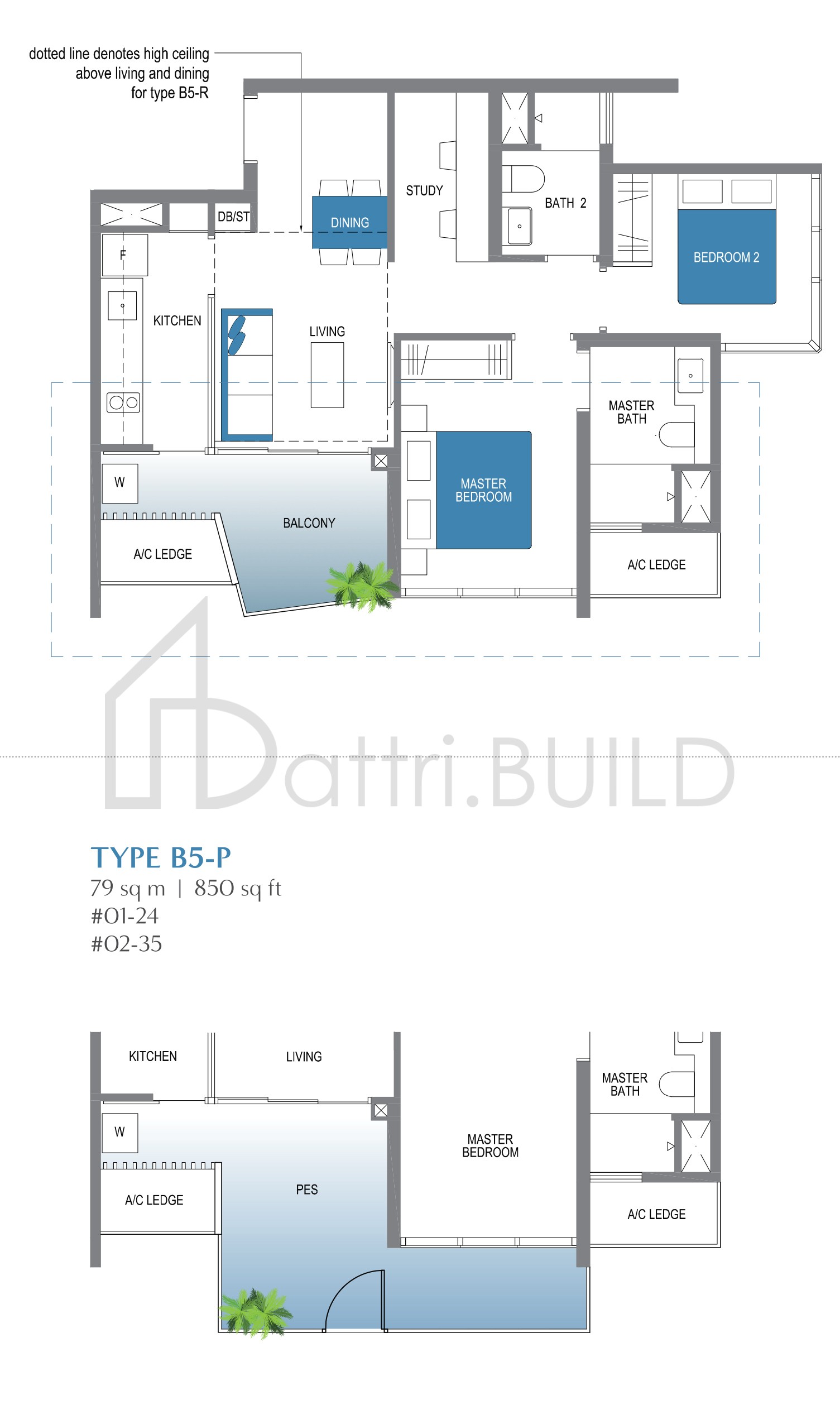 LAKE GRANDE B5-P floorplan (watermarked)