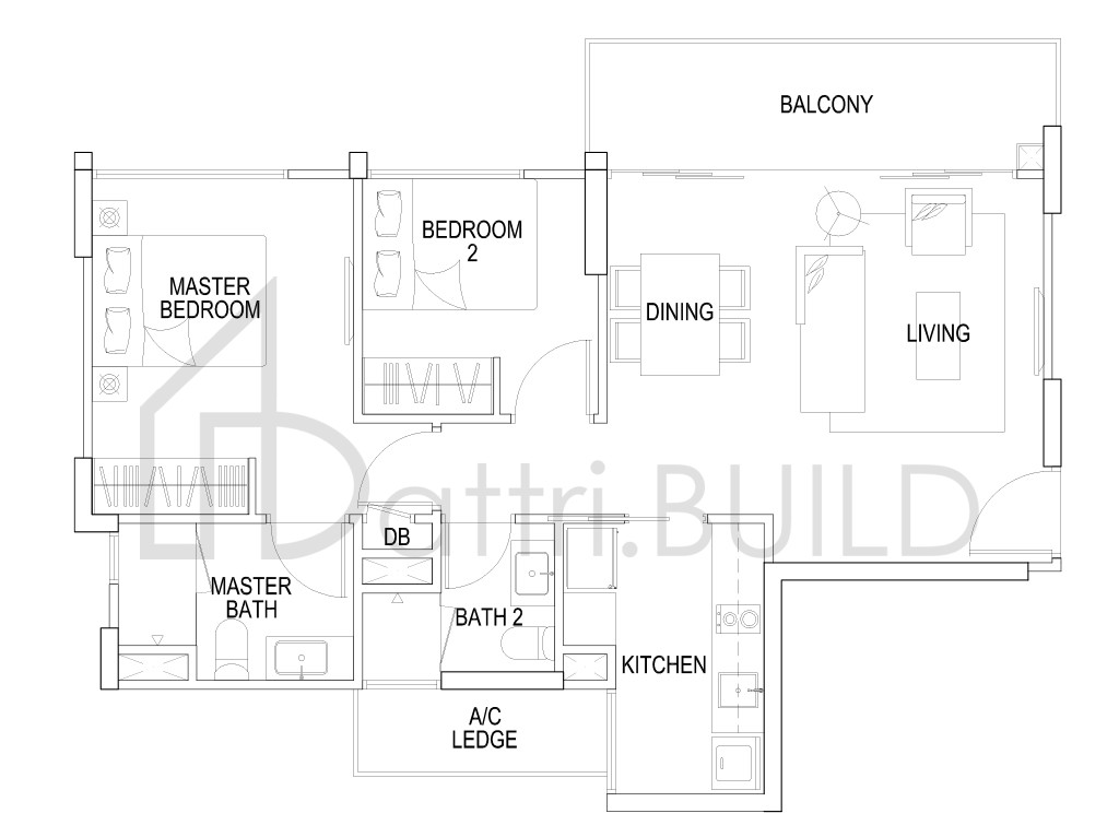 FLO RESIDENCE A2a floorplan (watermarked)