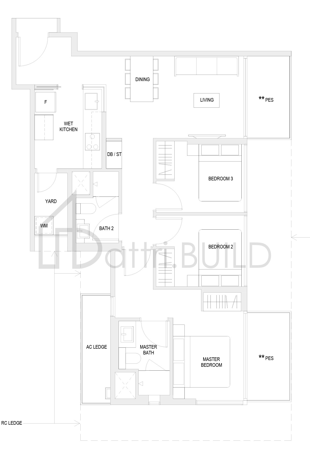 THE VERANDAH RESIDENCES C3P floorplan (watermarked)