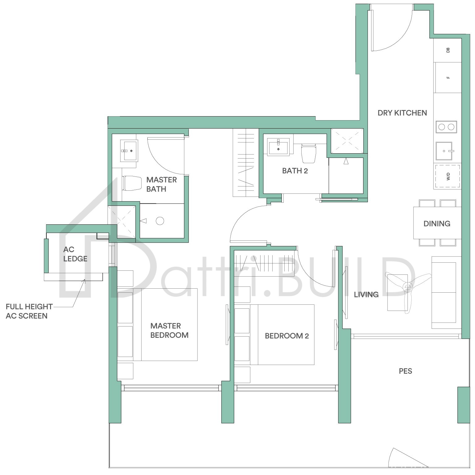 PARK PLACE RESIDENCES AT PLQ C1P floorplan (watermarked)