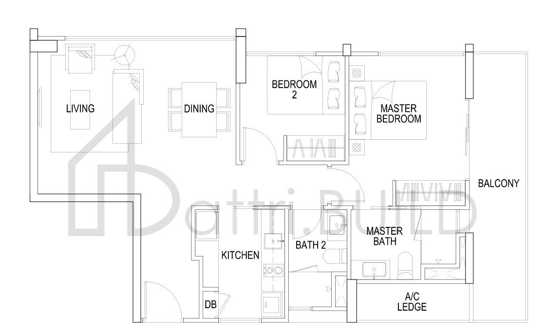 FLO RESIDENCE A3 floorplan (watermarked)