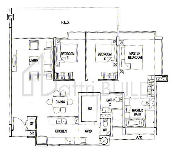 THE CALROSE B5aP floorplan (watermarked)