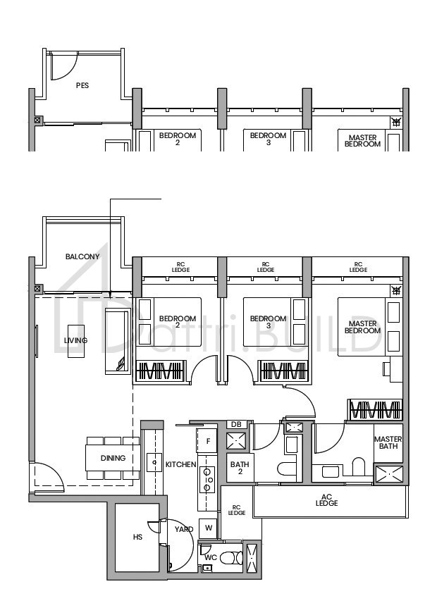 PARC GREENWICH C3B-P floorplan (watermarked)