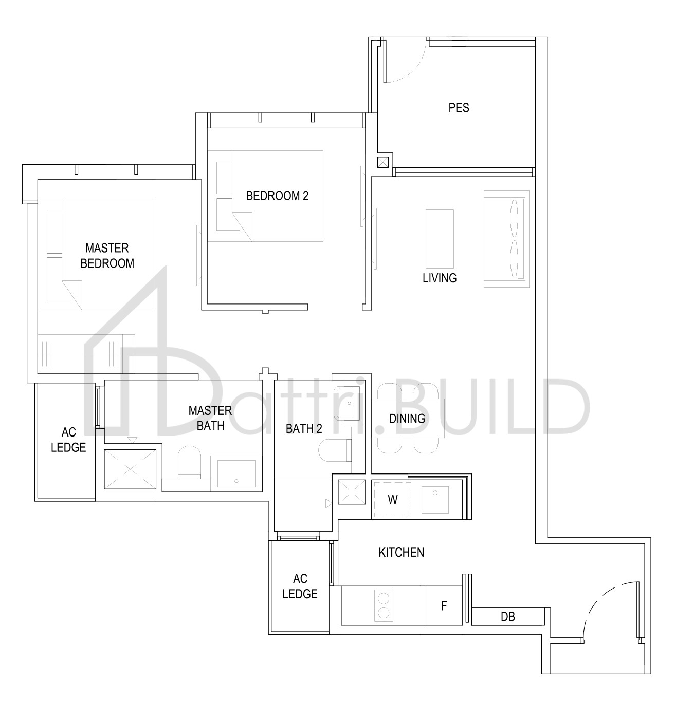 THE FLORENCE RESIDENCES 2D5(G) floorplan (watermarked)