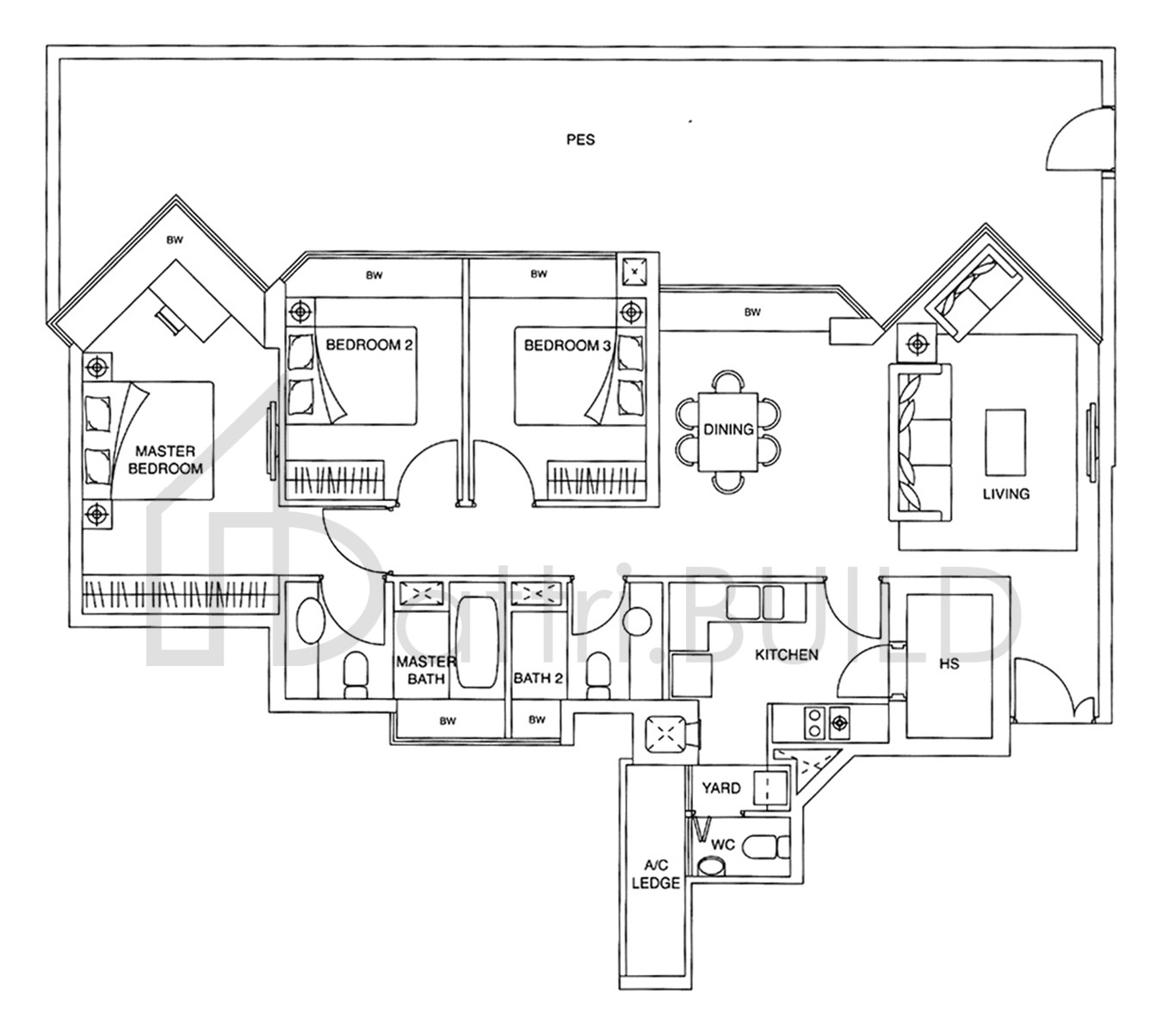 THE VISION B4-G floorplan (watermarked)