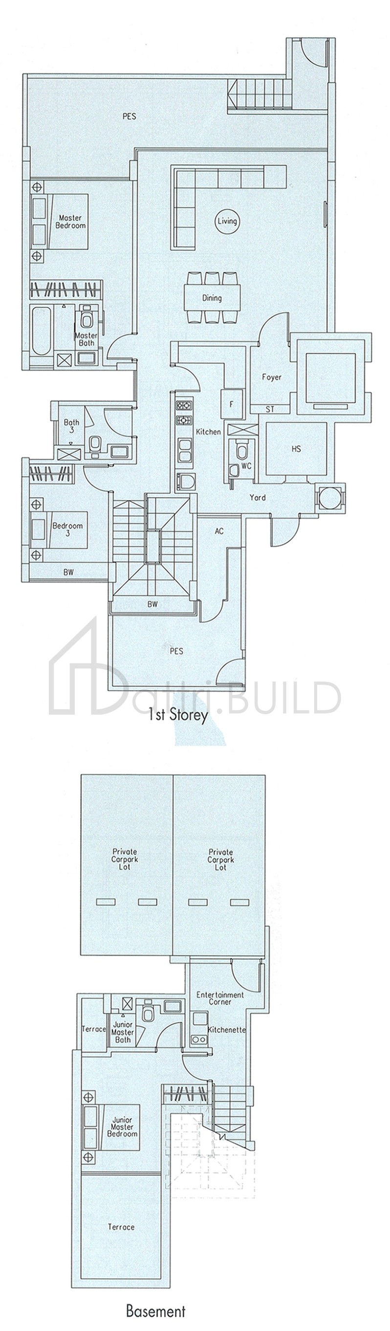 THE BEVERLY B1h-G floorplan (watermarked)