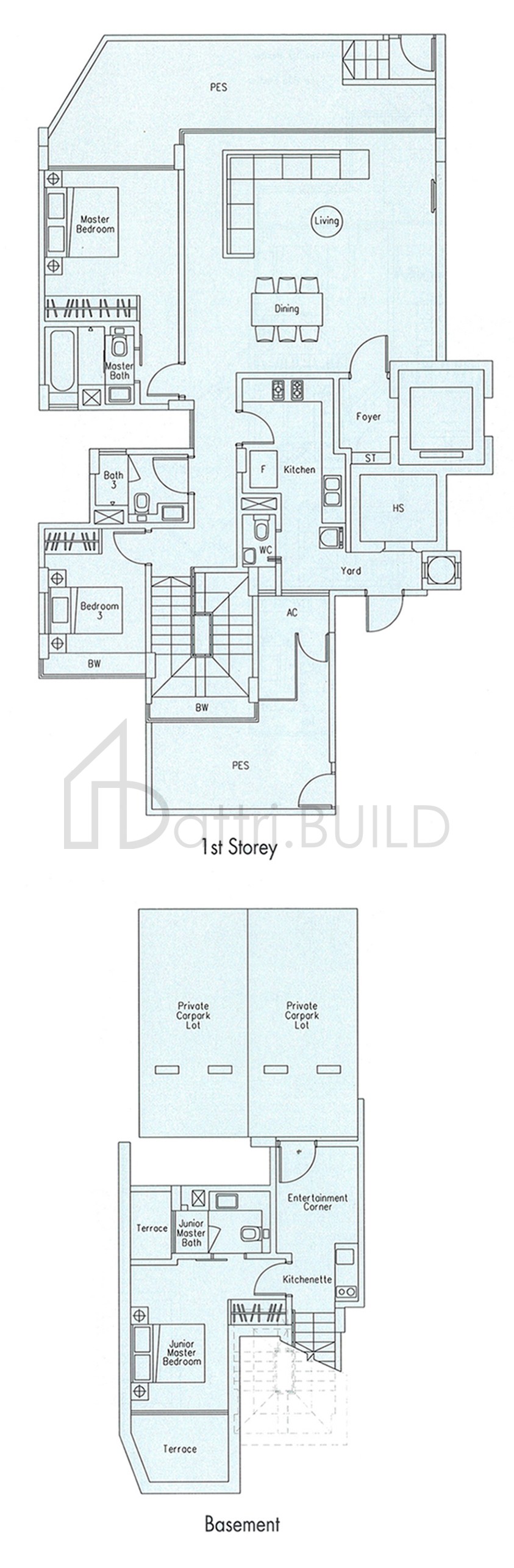 THE BEVERLY B2b-G floorplan (watermarked)