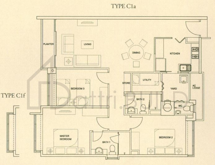 THE RAINTREE C1f floorplan (watermarked)