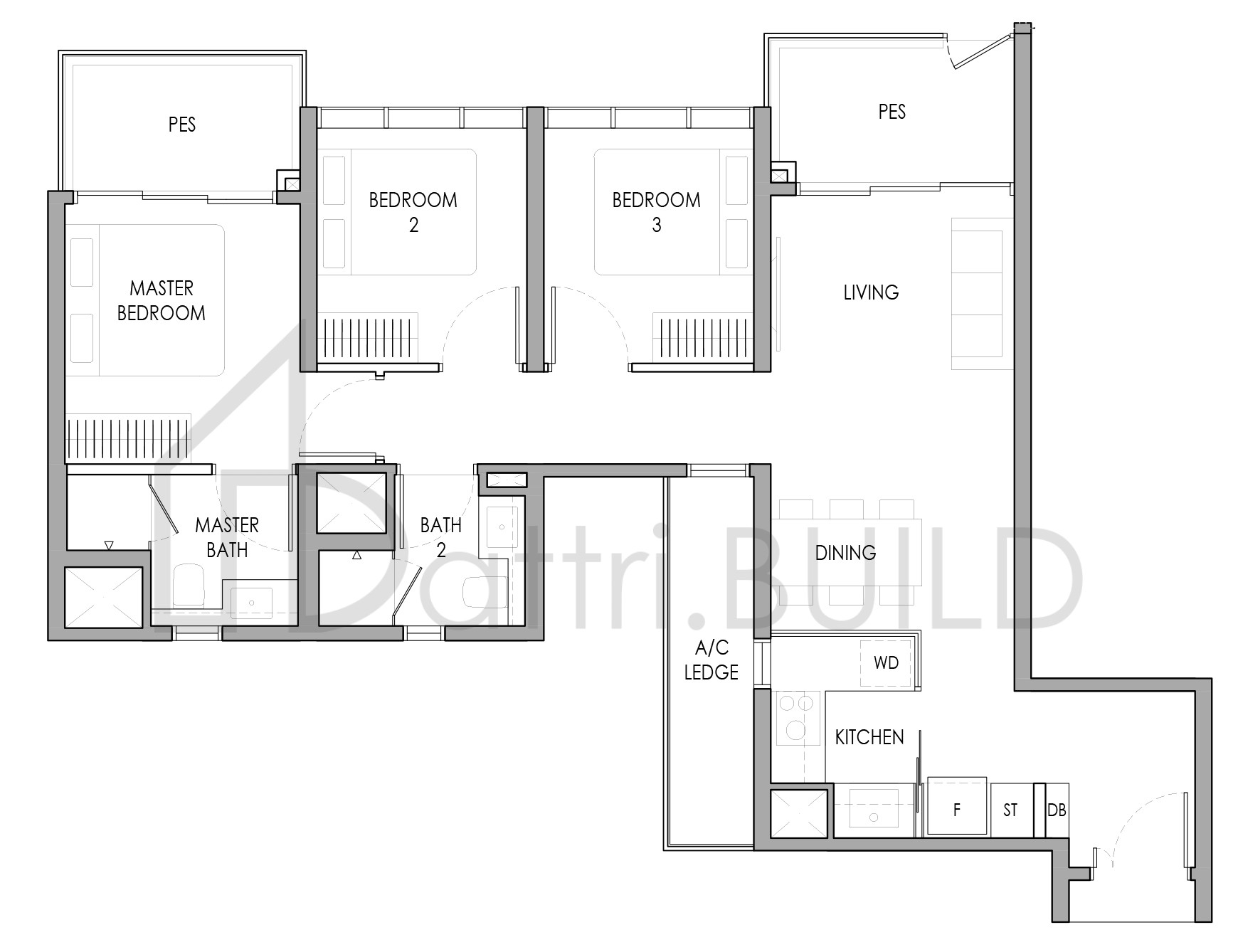 SENGKANG GRAND RESIDENCES C1(p) floorplan (watermarked)