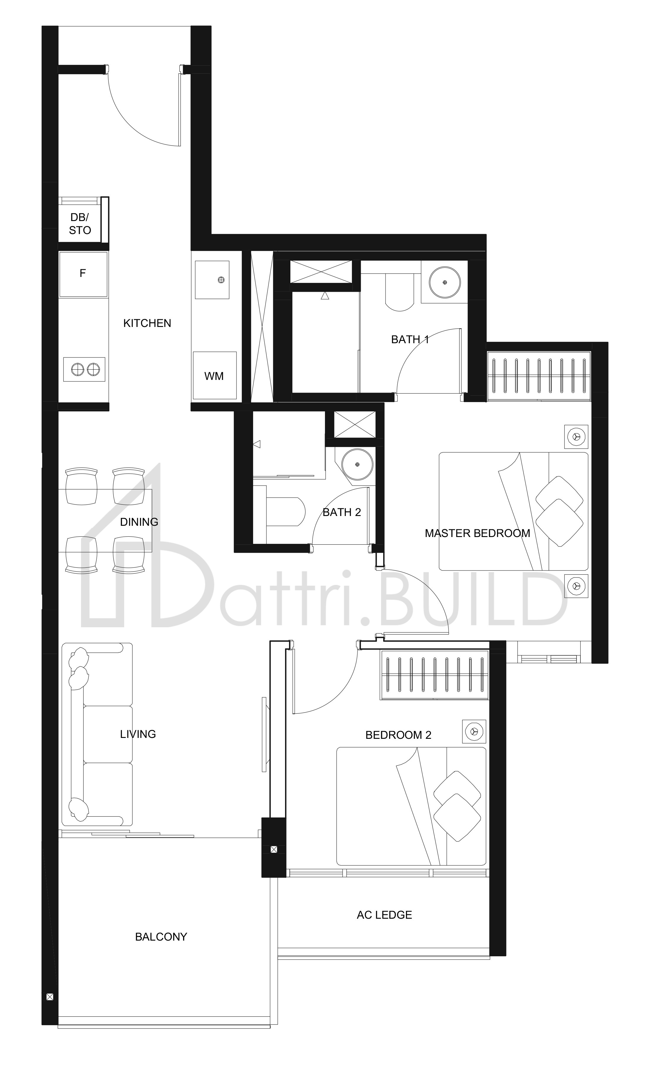 THE LINQ B3 floorplan (watermarked)