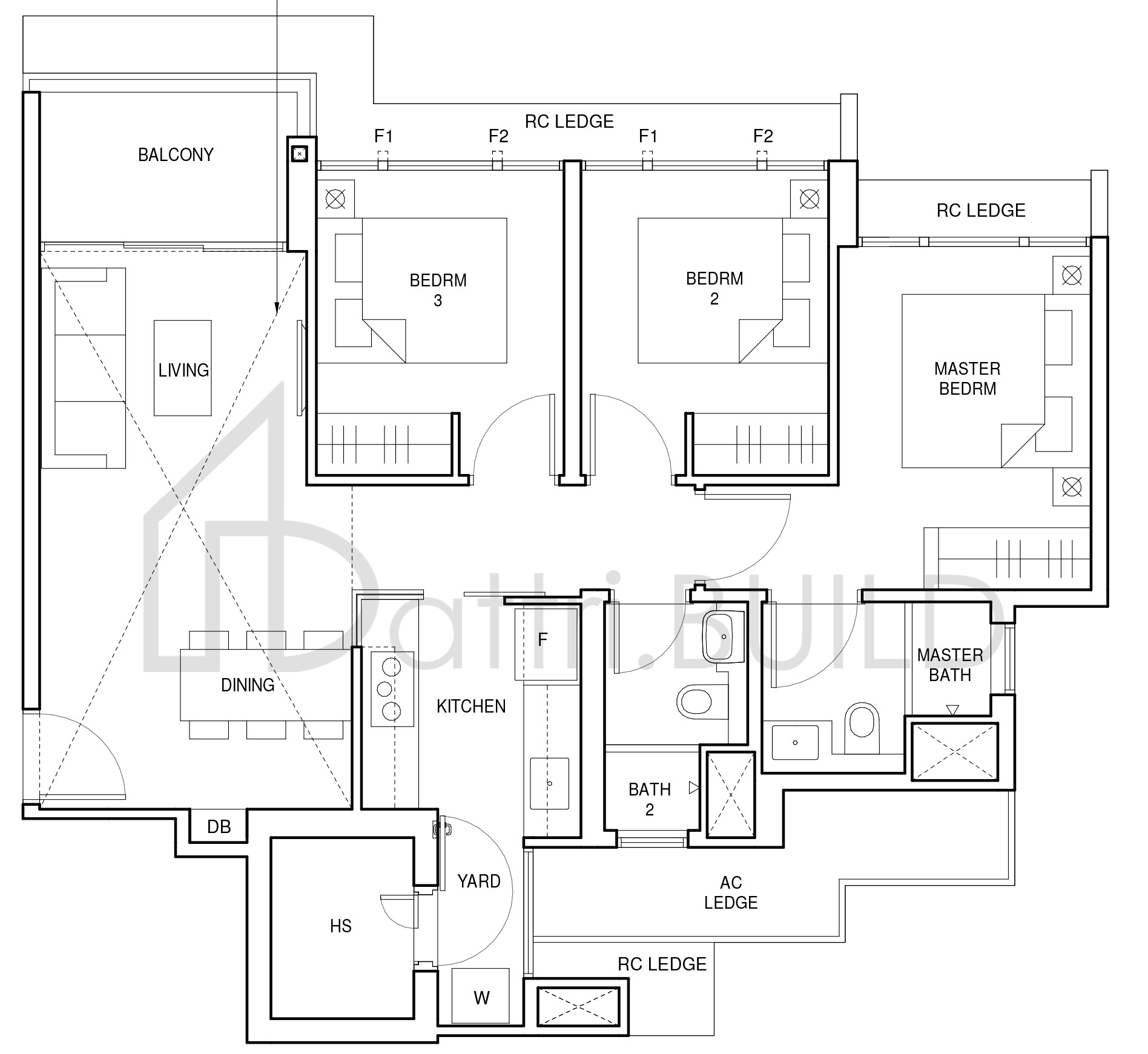 PARC CENTRAL RESIDENCES C3 floorplan (watermarked)