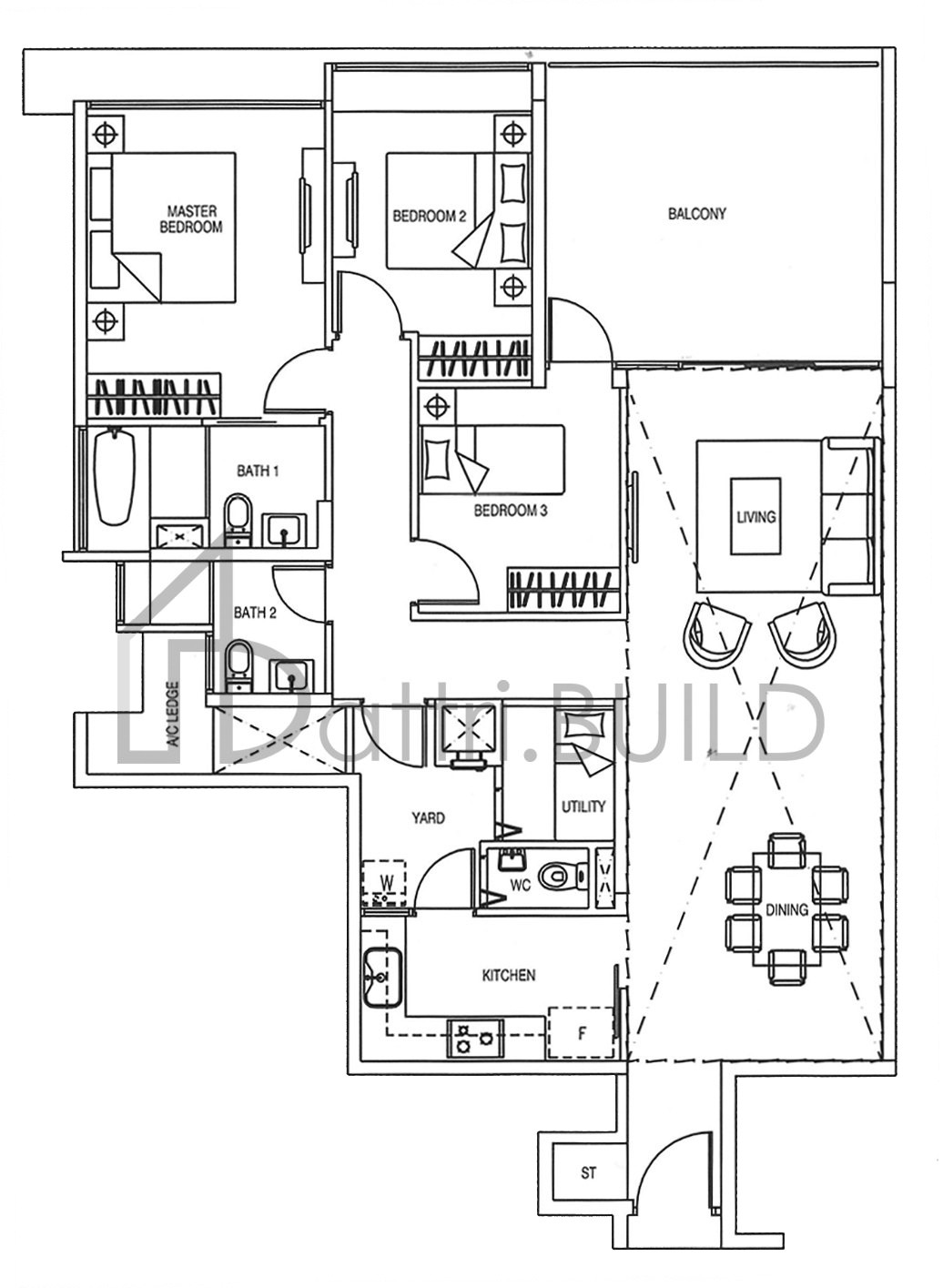 YEWTEE RESIDENCES C6-R floorplan (watermarked)
