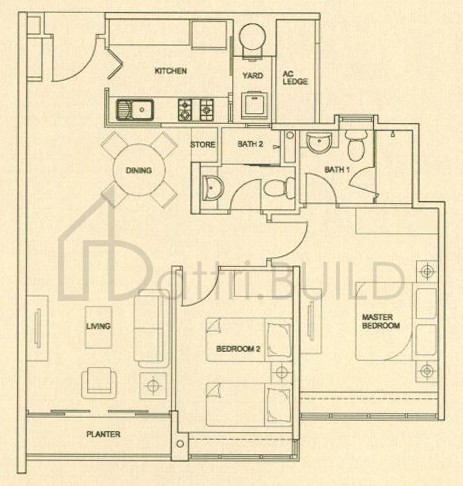 THE RAINTREE A2 floorplan (watermarked)