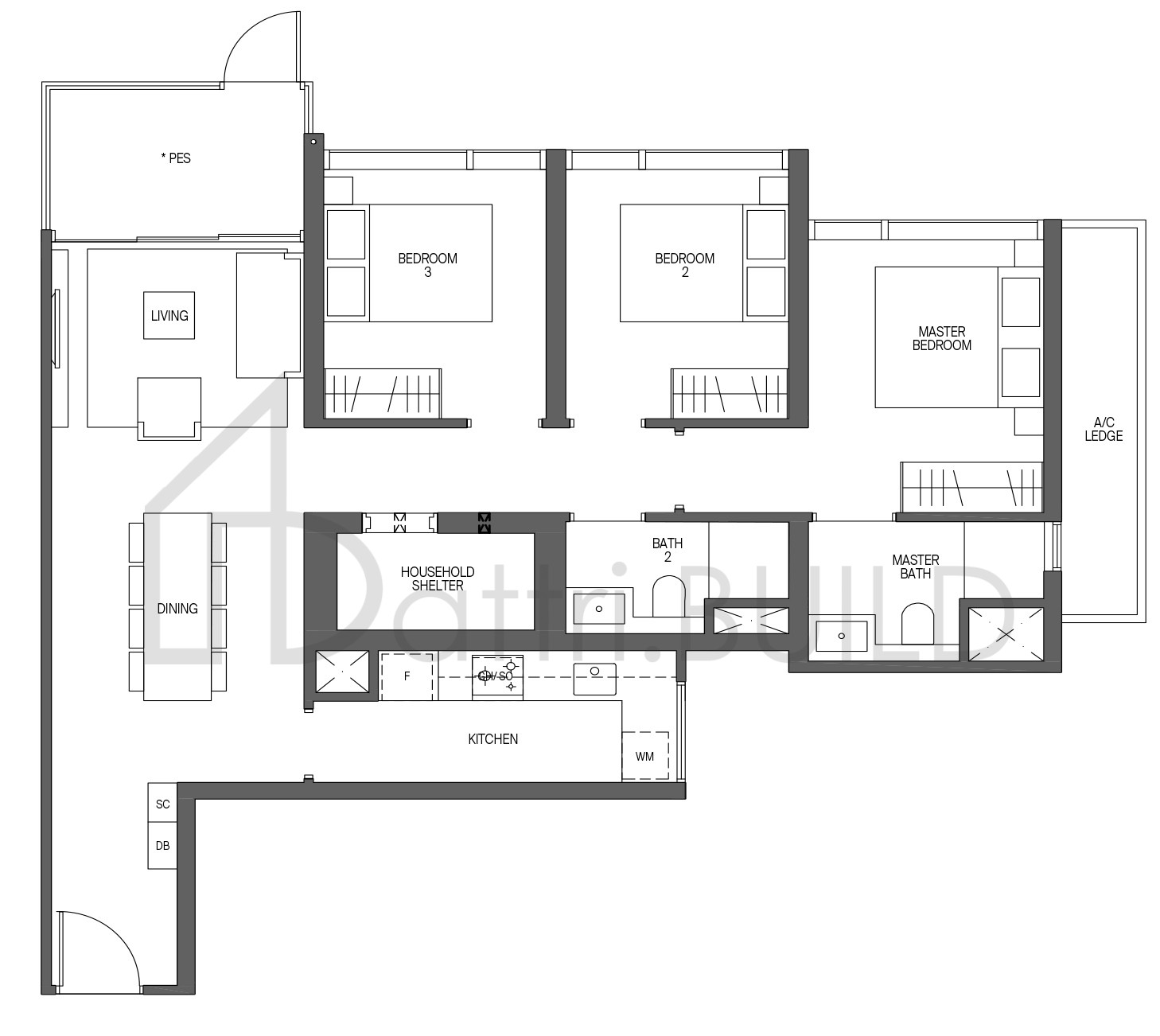 MIDTOWN MODERN C2-G floorplan (watermarked)