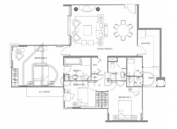 THE TESSARINA C1 floorplan (watermarked)