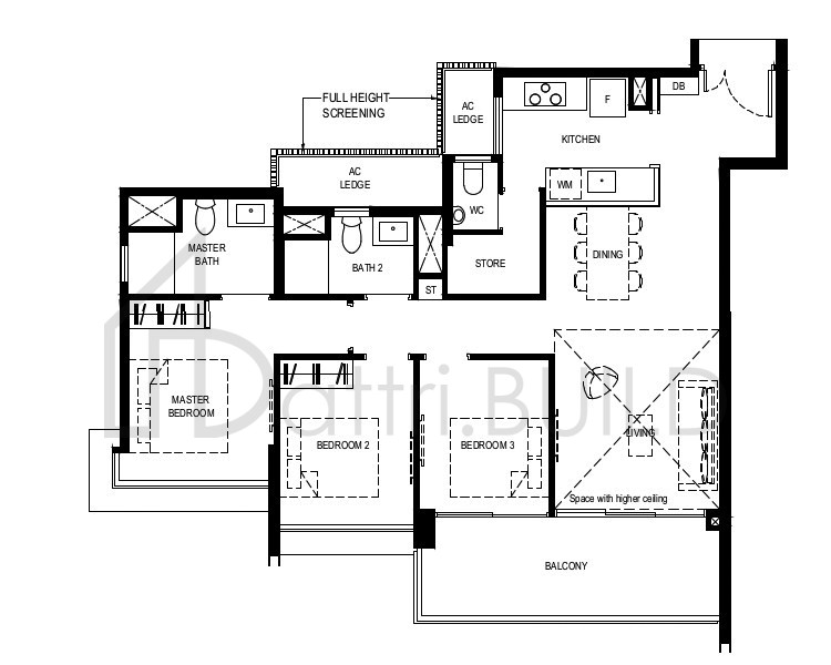 NORMANTON PARK 3BR-Pe-PH floorplan (watermarked)