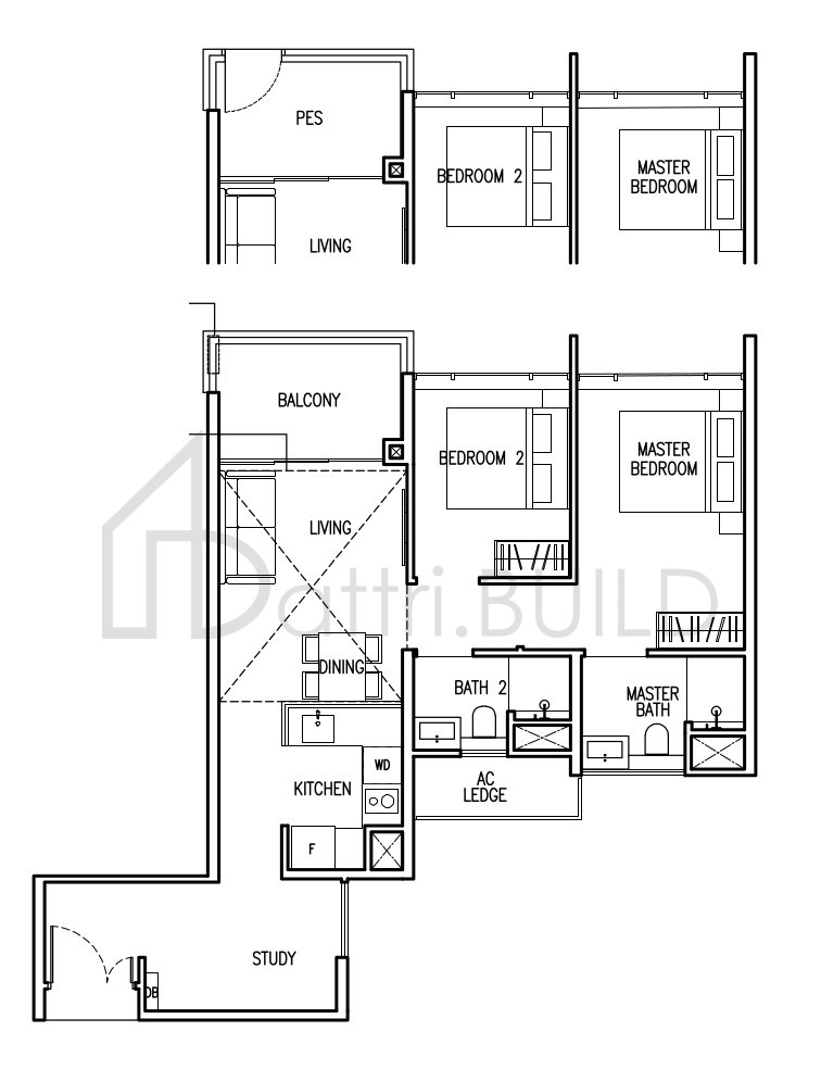 THE COMMODORE B4(PH) floorplan (watermarked)