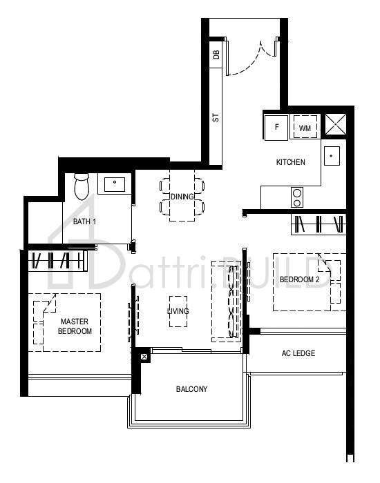 NORMANTON PARK 2BR-CbR floorplan (watermarked)