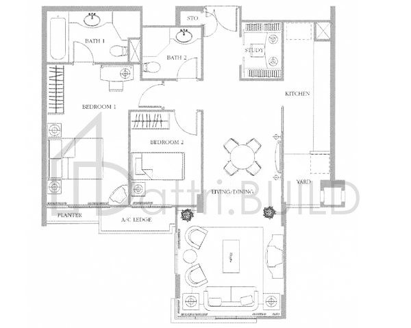 THE TESSARINA B7 floorplan (watermarked)