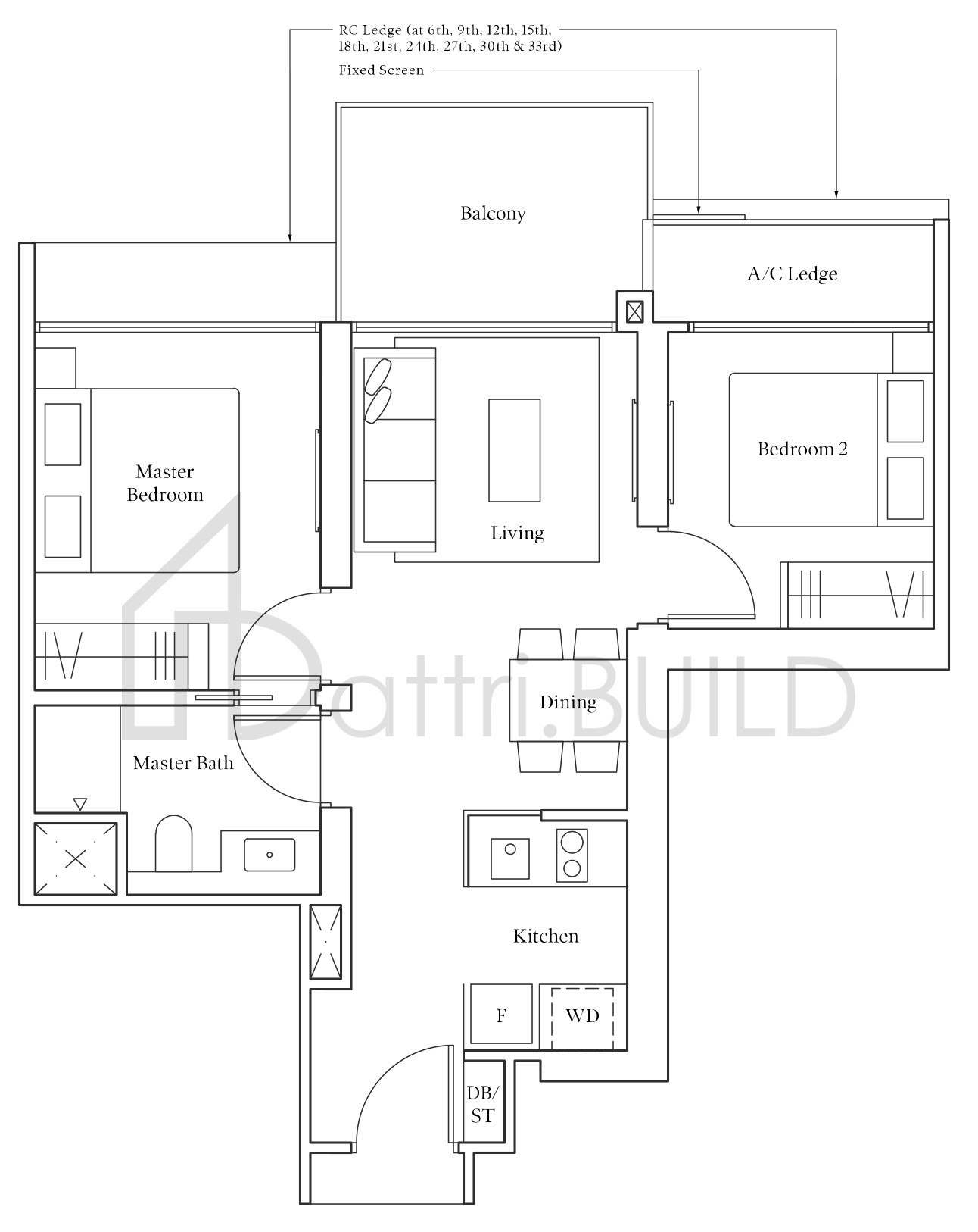 AVENUE SOUTH RESIDENCE B1 floorplan (watermarked)