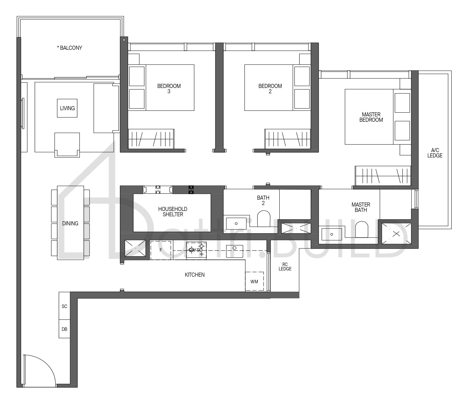 MIDTOWN MODERN C3 floorplan (watermarked)
