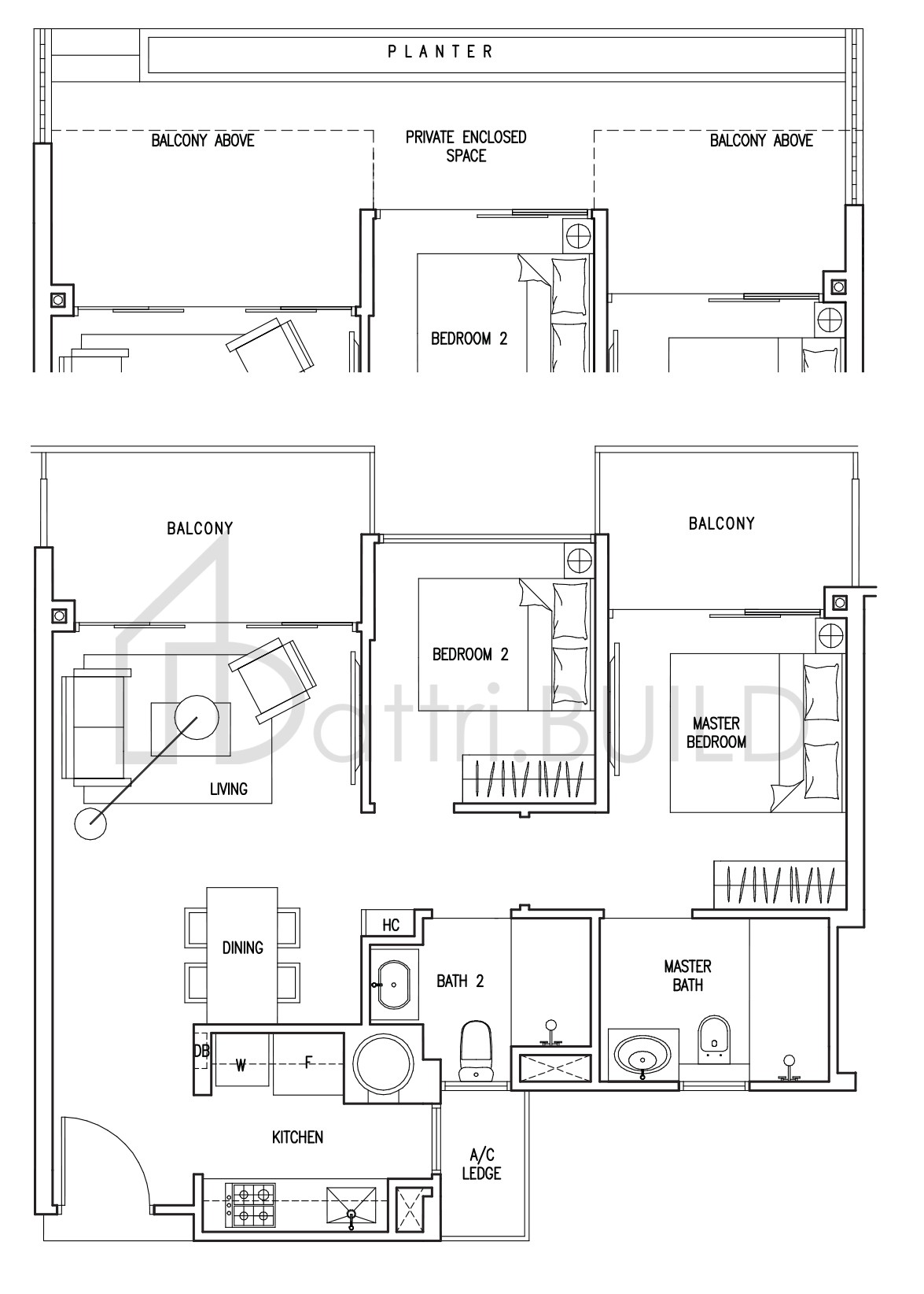 THE NAUTICAL B1 floorplan (watermarked)