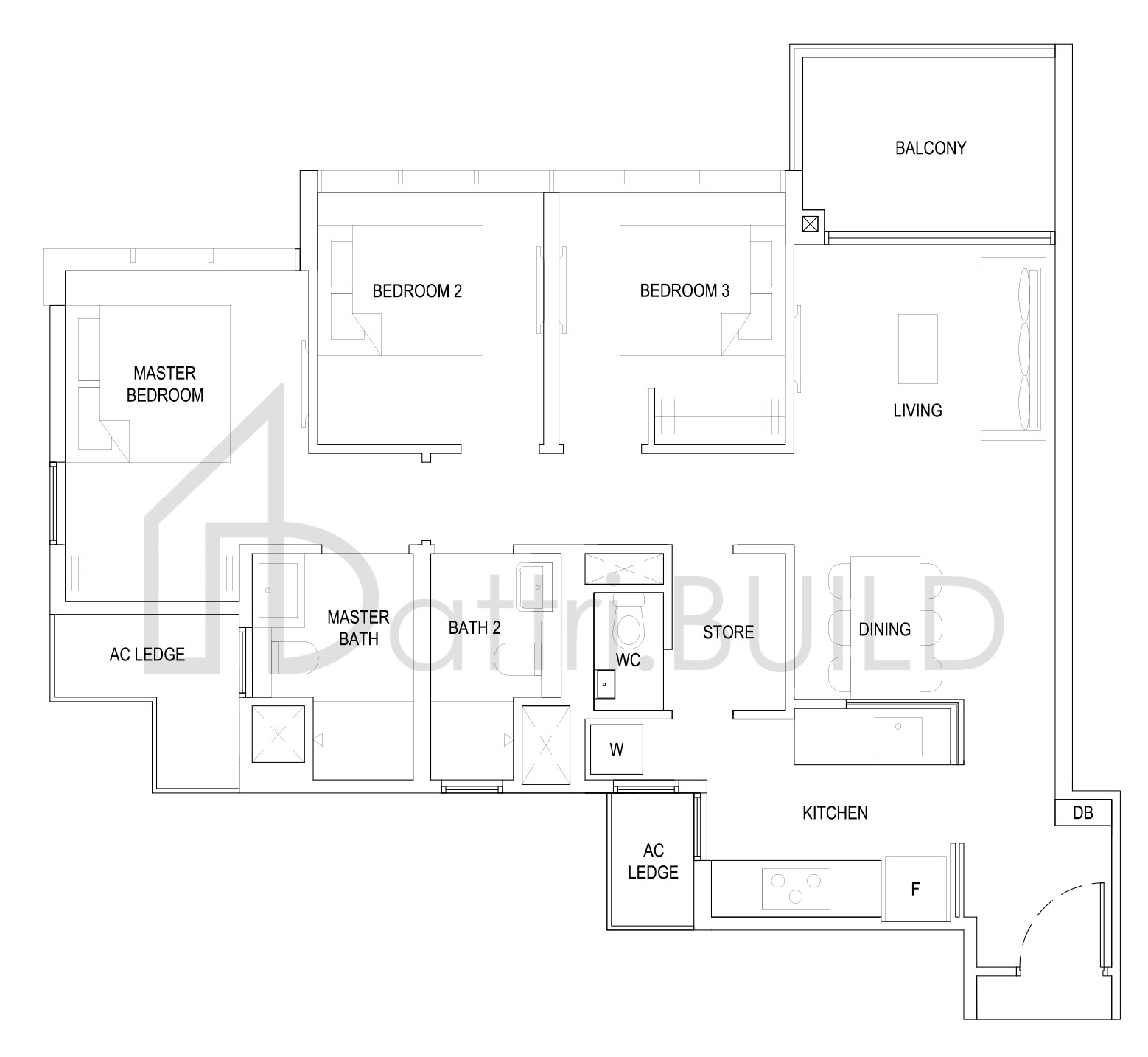 THE FLORENCE RESIDENCES 3D1 floorplan (watermarked)