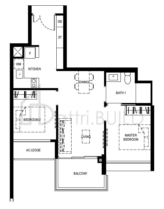 NORMANTON PARK 2BR-Ca floorplan (watermarked)