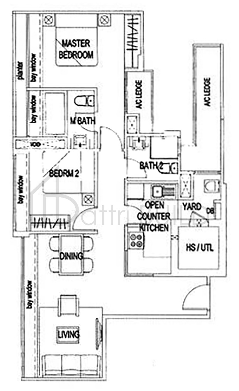 ONE @ PULASAN B1 floorplan (watermarked)
